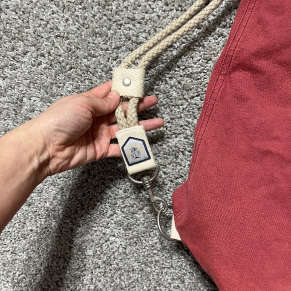 Tommy Bahama Billfish Cowboy Red Cotton Rope-Handle Drawstring Bag - Picture 7 of 11